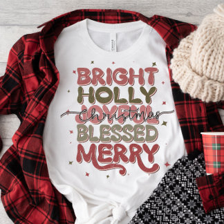 ホリーすてきレトロクリスマスTシャツ Tシャツ