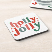 ホリーすてきレトロホリデータイポグラフィ コースター (左側)