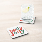 ホリーすてきレトロホリデータイポグラフィ コースター (右側)