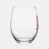 ホリーすてきレトロホリデータイポグラフィ ステムなしワイングラス (右)
