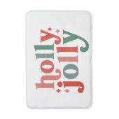 ホリーすてきレトロホリデータイポグラフィ バスマット (正面縦)