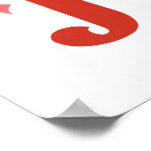 ホリーすてきレトロホリデータイポグラフィ ポスター (角)