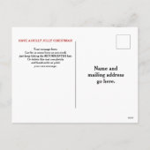 ホリーすてきヴィンテージサンタクロースメリークリスマス シーズンポストカード (裏面)