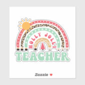 ホリーすてき先生レオパードレトロレインボー先生 シール (シート)