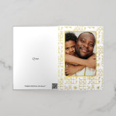 ホリーすてき写真パーソナライズされたクリスマス 箔シーズンカード (外側レイダウン)