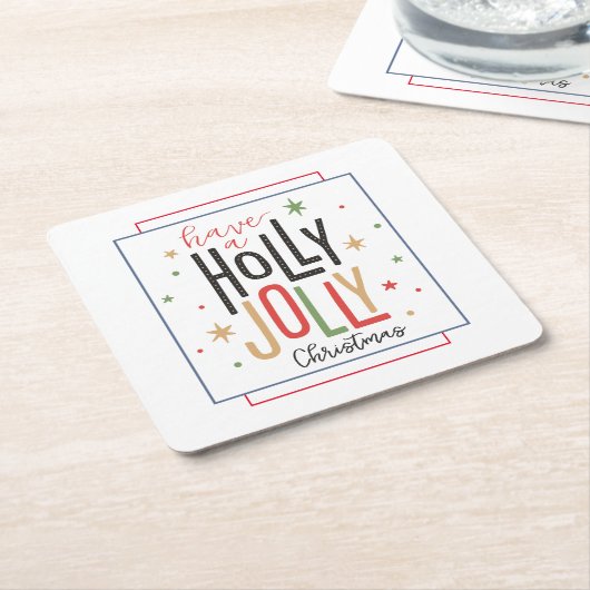 ホリーすてき紙コースター スクエアペーパーコースター (アングル)