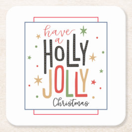 ホリーすてき紙コースター スクエアペーパーコースター