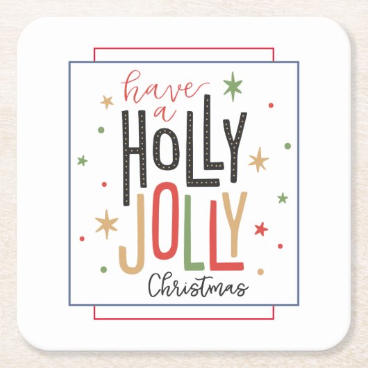 ホリーすてき紙コースター スクエアペーパーコースター (正面)