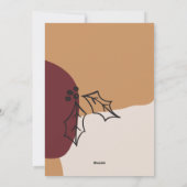 ホリーすてき金ゴールドアーチの写真とオーガニック形状 シーズンカード (裏面)