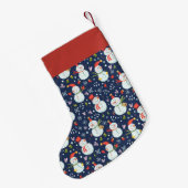 ホリーすてき雪だるまパーソナライズされたストッキング スモールクリスマスストッキング (裏面 (吊り時))