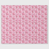 ホリーすてき雪だるまピンククリスマス ラッピングペーパー (フラット)