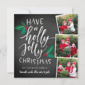 ホリーすてき |スクエアホリデーフォトコラージュカード シーズンカード (正面)