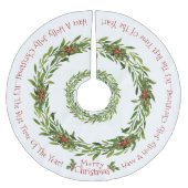 ホリーすてき-フェスティバルクリスマスツリースカート ブラッシュドポリエステルツリースカート (正面)