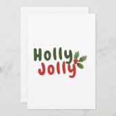 ホリーすてき-フェスティバルホリデーフォントとホリーアイコン シーズンカード (正面/裏面)