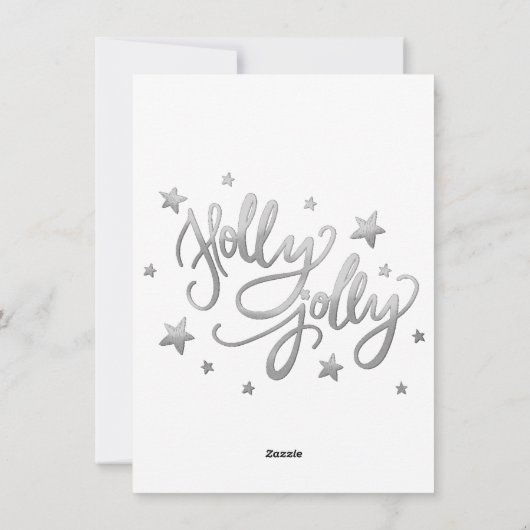 ホリーすてき |銀エレガント箔フェイク写真 シーズンカード (裏面)