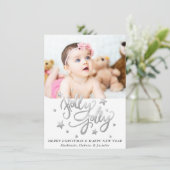 ホリーすてき |銀エレガント箔フェイク写真 シーズンカード (スタンド正面)