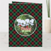 ホリーすてき（鳥）ショウジョウコウカンチョウのクリスマス挨拶 カード (裏面)