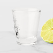 ホリーすてきAF |シルバーフォイルフェイクスクリプト ショットグラス (右)