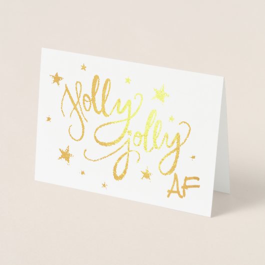 ホリーすてきAF |光沢のあるフェイク金箔の写真 箔カード (正面)