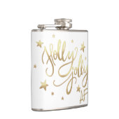 ホリーすてきAF |光沢のある金ゴールドフェイクフォイルスクリプト フラスク (右)