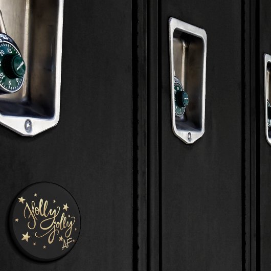 ホリーすてきAF |光沢のある金ゴールドフェイクフォイルスクリプト マグネット