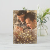 ホリーすてきAF |光沢フェイク箔金ゴールド2写真 シーズンカード (スタンド正面)