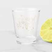 ホリーすてきAF |光沢フォイルフェイク金ゴールドスクリプト ショットグラス (裏面)