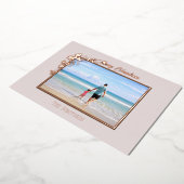 ホリーとアイビーニュートラルフォイルホリデーカード 箔シーズンカード (回転した状態)