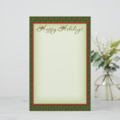 ホリーとアイビーハッピーホリデーズクリスマス文房具 便箋 (スタンド正面)