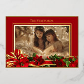 ホリーとアイビーフォイルホリデーカード 箔シーズンカード (正面)