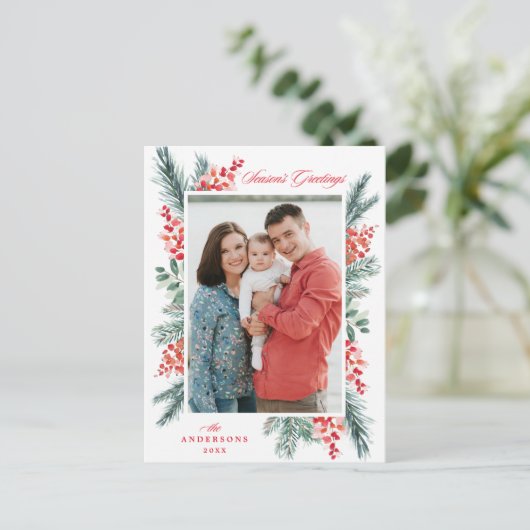 ホリーとエヴァグリーンシーズンの挨拶の写真 シーズンポストカード (スタンド正面)