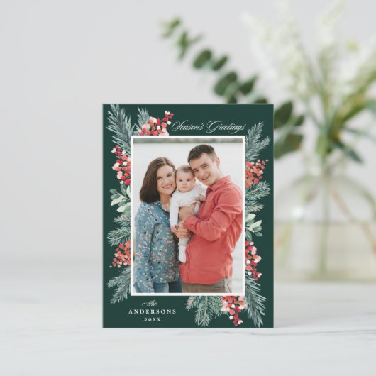 ホリーとエヴァグリーンシーズンの挨拶の写真 シーズンポストカード (スタンド正面)