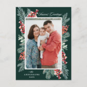 ホリーとエヴァグリーンシーズンの挨拶の写真 シーズンポストカード (正面)