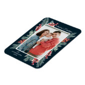 ホリーとエヴァグリーンシーズンの挨拶の写真 マグネット (左側)