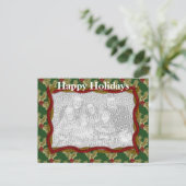 ホリーとガーランドのクリスマスホリデーポストカード シーズンポストカード (スタンド正面)