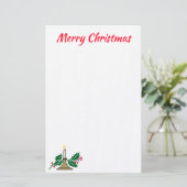 ホリーとキャンドルのメリークリスマス 便箋 (スタンド正面)