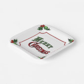 ホリーとクリスマス ペーパープレート (傾斜あり)