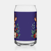 ホリーとサインが入ったかわいいクリスマストナカイ ガラス缶 (左)