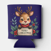 ホリーとサインが入ったかわいいクリスマストナカイ 缶クーラー (裏面)