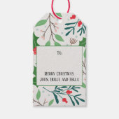 ホリーとジョイの写真 ギフトタグ (正面)