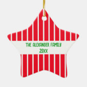 ホリーとストライプ セラミックオーナメント (裏面)