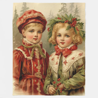 ホリーとハースの古いファッションドクリスマスブランケット フリースブランケット