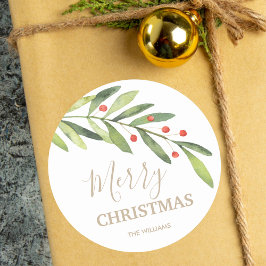 ホリーとバーのホリデー クリスマス ラウンドシール