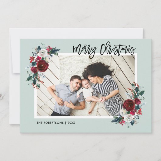 ホリーとパインのクリスマスフォトカード シーズンカード (正面)