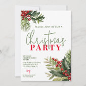 ホリーとパインの白いクリスマスパーティー 招待状 (正面)