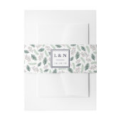 ホリーとパイン結婚ズのモノグラム 招待状ベリーバンド (正面例)