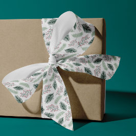 ホリーとパイン |パターン（の模様が）ある | グログランリボン