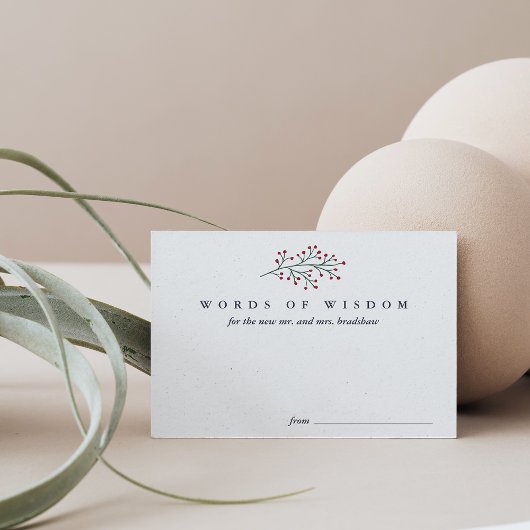 ホリーとパイン 新婚夫婦への賢明な言葉 案内状