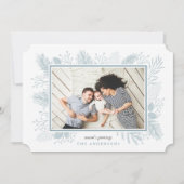 ホリーとパイン | 水平の休日の写真 シーズンカード (正面)