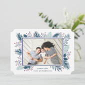 ホリーとパイン | 水平の休日の写真 シーズンカード (スタンド正面)